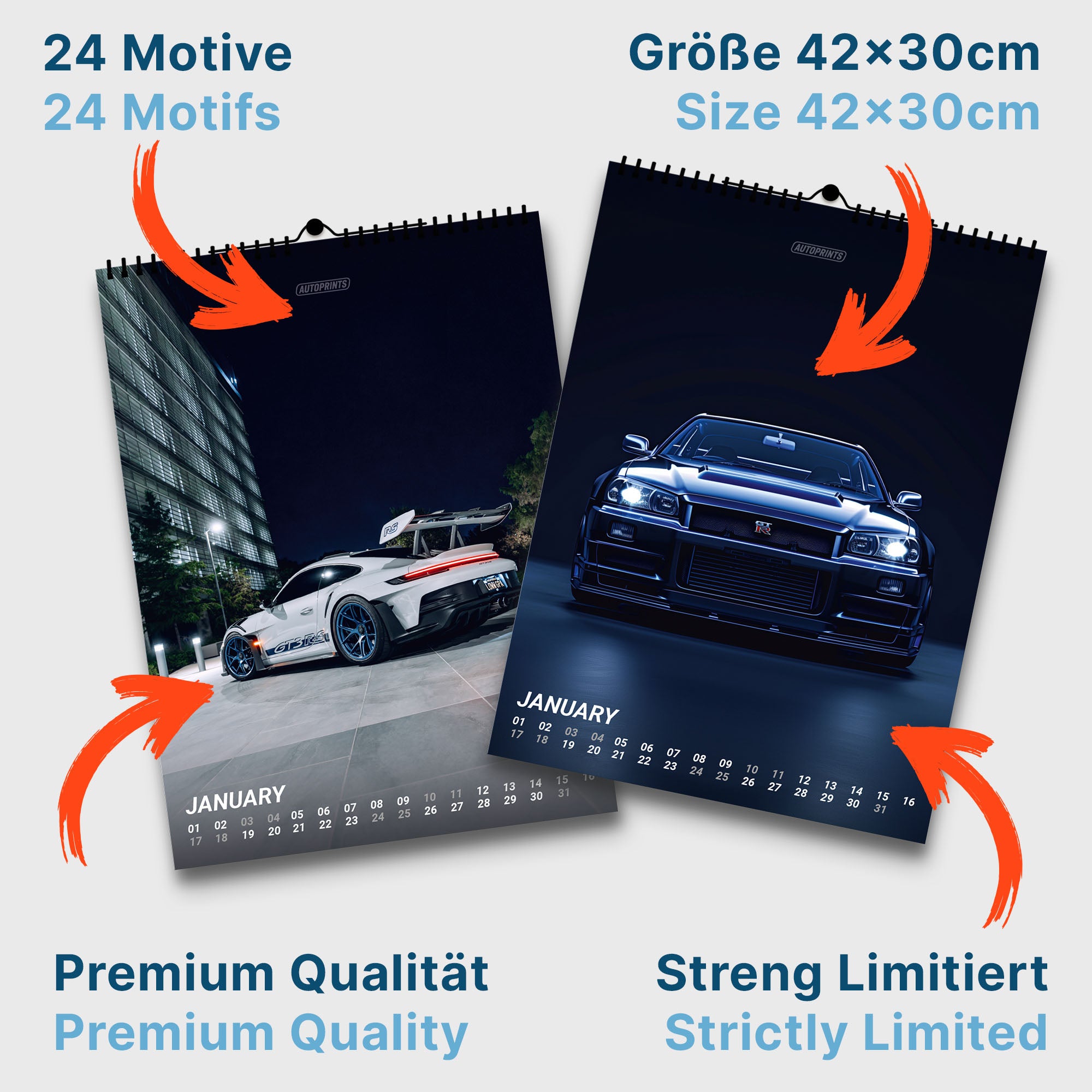 CAR CULTURE 2026 Calendrier auto premium 2-en-1