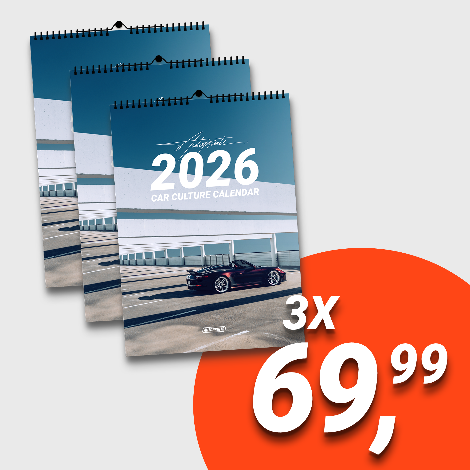 CAR CULTURE 2026 Calendrier auto premium 2-en-1